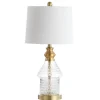 Kirkland's Home Table Lamps-Gold And Clear Bubble Glass Table Lamp