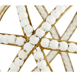 Kirkland's Home Bowl Filler-Gold And Ivory Wooden Bead 2-Pc. Orb Set