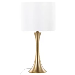 Kirkland's Home Table Lamps-Gold And Tapered Table Lamps Set Of 2