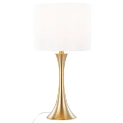 Kirkland's Home Table Lamps-Gold And Tapered Table Lamps Set Of 2
