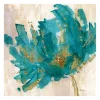 Kirkland's Home Canvas Art-Gold And Turquoise Flower Giclee Canvas Art Print