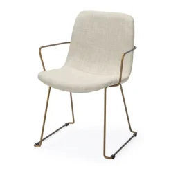 Kirkland's Home Dining Chairs-Gold And Upholstered Dining Chair