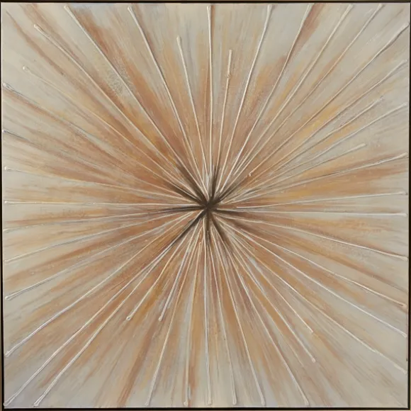 Kirkland's Home Canvas Art-Gold Contemporary Burst Framed Canvas Art Print