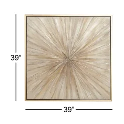 Kirkland's Home Canvas Art-Gold Contemporary Burst Framed Canvas Art Print