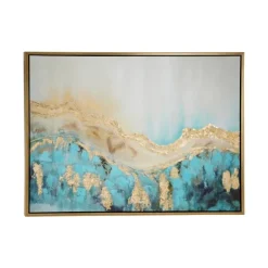 Kirkland's Home Framed Art-Gold Geode Slice Framed Canvas Art Print