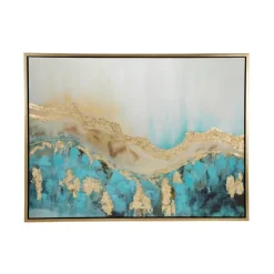 Kirkland's Home Framed Art-Gold Geode Slice Framed Canvas Art Print