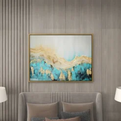 Kirkland's Home Framed Art-Gold Geode Slice Framed Canvas Art Print