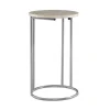 Kirkland's Home Accent & End Tables-Gold Geometric Mosaic Capiz And Metal C-Table