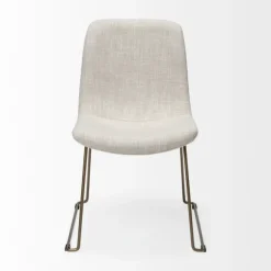 Kirkland's Home Dining Chairs-Gold Iron And Fabric Dining Chairs, Set Of 2