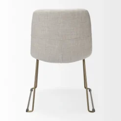 Kirkland's Home Dining Chairs-Gold Iron And Fabric Dining Chairs, Set Of 2