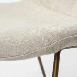 Kirkland's Home Dining Chairs-Gold Iron And Fabric Dining Chairs, Set Of 2