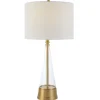 Kirkland's Home Table Lamps-Gold Metal Cone Base Table Lamp