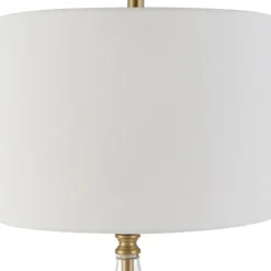 Kirkland's Home Table Lamps-Gold Metal Cone Base Table Lamp
