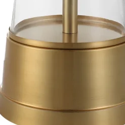 Kirkland's Home Table Lamps-Gold Metal Cone Base Table Lamp