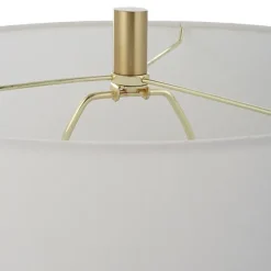 Kirkland's Home Table Lamps-Gold Metal Cone Base Table Lamp