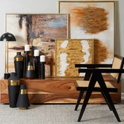 Kirkland's Home Table Lamps-Gold Metal Dome Shade Table Lamp