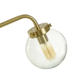 Kirkland's Home Table Lamps-Gold Metal Glass Task Shade Table Lamp