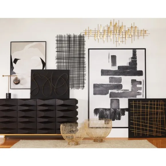 Kirkland's Home Table Lamps-Gold Metal Smoked Glass Shade Table Lamp