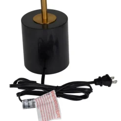 Kirkland's Home Table Lamps-Gold Metal Smoked Glass Shade Table Lamp