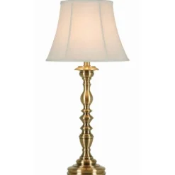 Kirkland's Home Table Lamps-Gold Metal Spindle Table Lamp