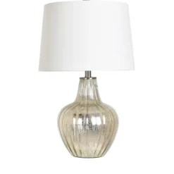 Kirkland's Home Table Lamps-Gold Ribbed Mercury Glass Table Lamp