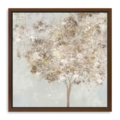 Kirkland's Home Framed Art-Gold Shimmering Tree Framed Canvas Art Print