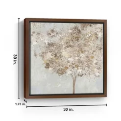 Kirkland's Home Framed Art-Gold Shimmering Tree Framed Canvas Art Print