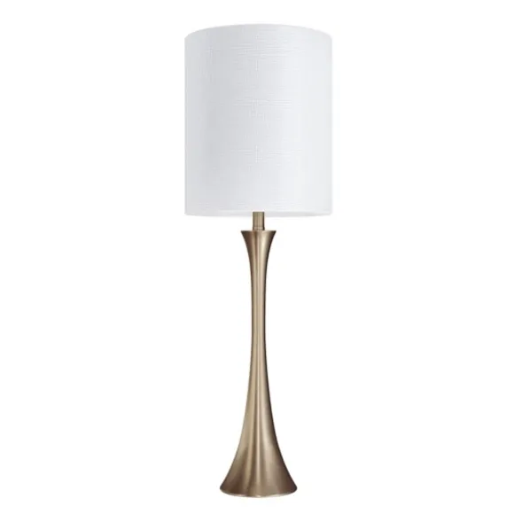 Kirkland's Home Table Lamps-Gold Sparkle Shade Tapered Table Lamps, Set Of 2