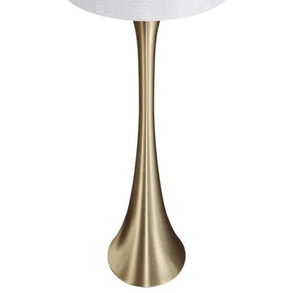Kirkland's Home Table Lamps-Gold Sparkle Shade Tapered Table Lamps, Set Of 2