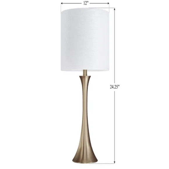 Kirkland's Home Table Lamps-Gold Sparkle Shade Tapered Table Lamps, Set Of 2