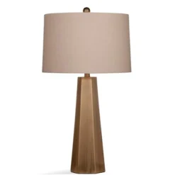 Kirkland's Home Table Lamps-Gold Tapered Hexagon Table Lamp