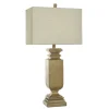 Kirkland's Home Table Lamps-Gold Traditional Rectangular Table Lamp