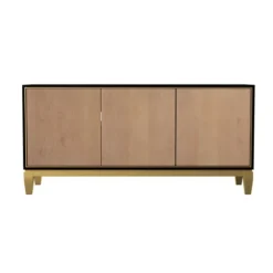 Kirkland's Home Tv Stands & Media Consoles-Golden Base Sliding Door Console Table