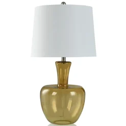 Kirkland's Home Table Lamps-Golden Honey Glass Gourd Table Lamp