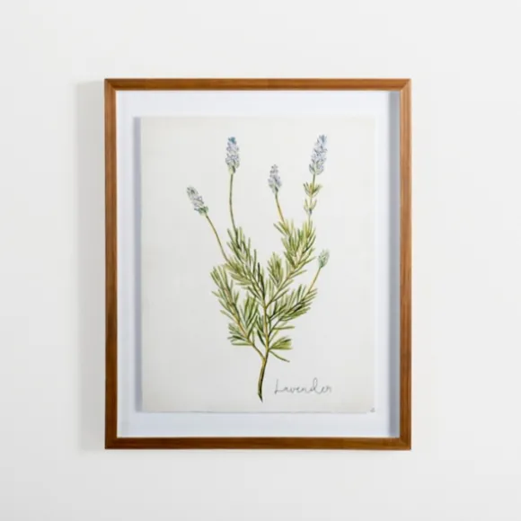 Kirkland's Home Framed Art-Golden Leaves Herbs Lavender Framed Art Print