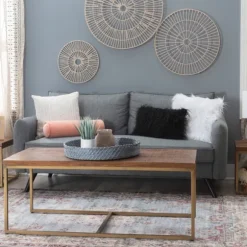 Kirkland's Home Coffee Tables-Golden Nesting 3-Pc. Coffee And Accent Table Set