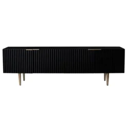 Kirkland's Home Tv Stands & Media Consoles-Golden Onyx Ribbed Side Console Table