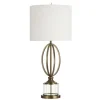 Kirkland's Home Table Lamps-Golden Open Egg Base Table Lamp