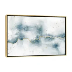 Kirkland's Home Framed Art-Golden Thread Abstract Canvas Framed Art