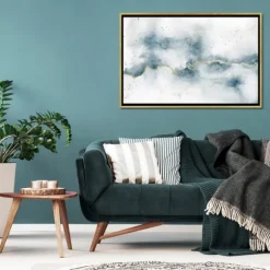 Kirkland's Home Framed Art-Golden Thread Abstract Canvas Framed Art