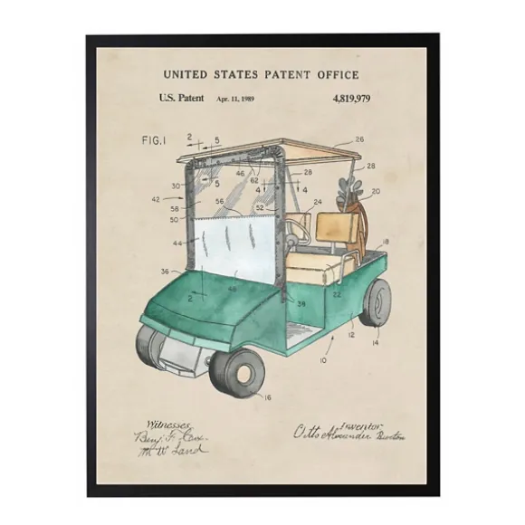 Kirkland's Home Framed Art-Golf Cart Patent Framed Art Print