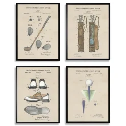Kirkland's Home Framed Art-Golf Patents Framed Art Prints, Set Of 4