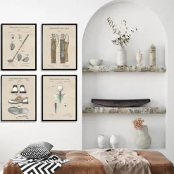 Kirkland's Home Framed Art-Golf Patents Framed Art Prints, Set Of 4