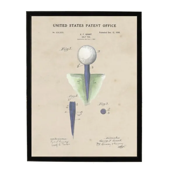 Kirkland's Home Framed Art-Golf Tee Patent Framed Art Print