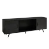 Kirkland's Home Tv Stands & Media Consoles-Graphite 2-Door Glass Shelf Media Cabinet