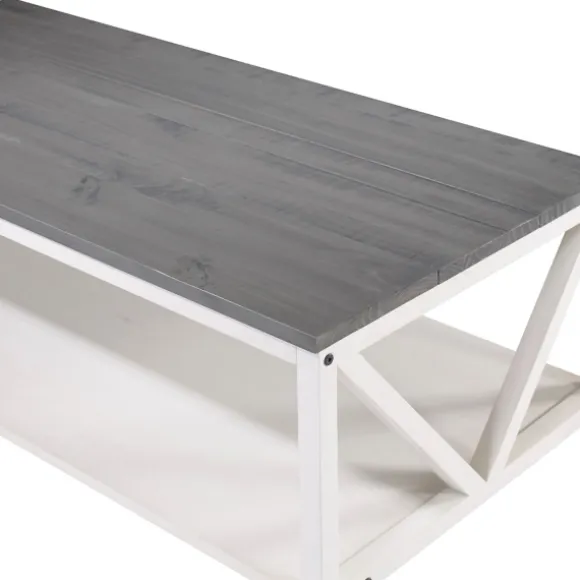 Kirkland's Home Coffee Tables-Gray And Barnwood Coffee Table