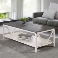 Kirkland's Home Coffee Tables-Gray And Barnwood Coffee Table