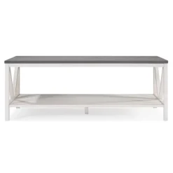 Kirkland's Home Coffee Tables-Gray And Barnwood Coffee Table