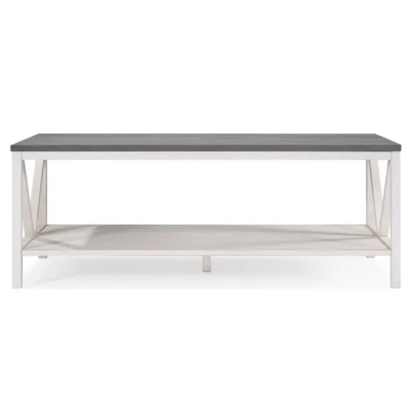 Kirkland's Home Coffee Tables-Gray And Barnwood Coffee Table