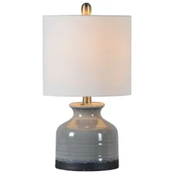 Kirkland's Home Table Lamps-Gray And Black Ceramic Table Lamp, Set Of 2